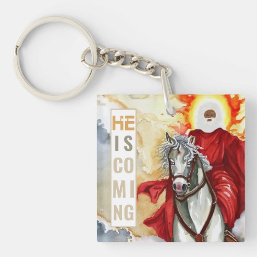 Openbaring De tweede aankomende Armageddon Apocaly Sleutelhanger (Voorkant)