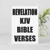 "Openbaring KJV Bijbelverzen" Typografie Kaart (Staand voorkant)