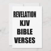 "Openbaring KJV Bijbelverzen" Typografie Kaart (Achterkant)