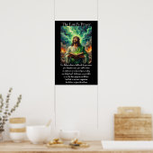 Openbaring van het Onze Vader Gebed Schrift Vuur Poster (Keuken)