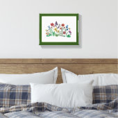 Openbaring van Vette Bloemen Stretched Canvas Prin (Insitu (Slaapkamer))