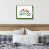 Openbaring van Vette Bloemen Stretched Canvas Prin (Insitu (Slaapkamer))