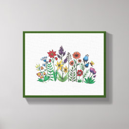 Openbaring van Vette Bloemen Stretched Canvas Prin Afdruk
