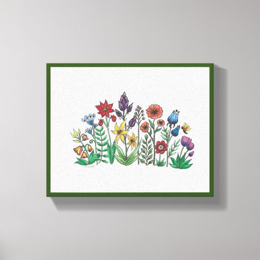 Openbaring van Vette Bloemen Stretched Canvas Prin Afdruk (Voorkant)