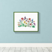 Openbaring van Vette Bloemen Stretched Canvas Prin Afdruk (Insitu (Houten vloer))