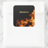 Openbaring: Wees in vuur en vlam voor het Christel Vierkante Sticker (Tas)