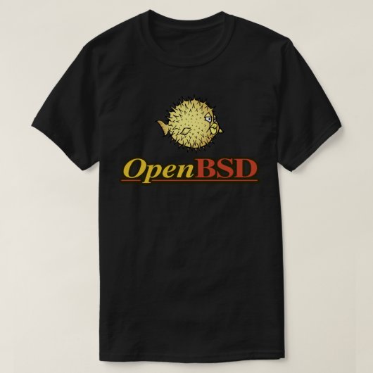 OpenBSD-Logo ticker T-shirt (Design voorkant)