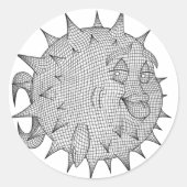 OpenBSD Ronde Sticker (Voorkant)