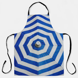 Opened striped umbrella schort