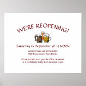 OPENEN! Bar Restaurant Business  Poster (Voorkant)