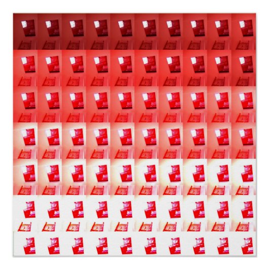 Openen in rood en wit Poster Stap voor stap (Voorkant)