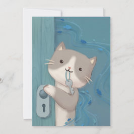 Openen: kat met sleutel kaart