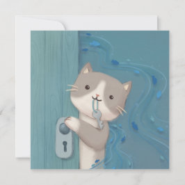 Openen: kat met sleutel kaart