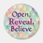 Openen, onthullen, geloven magneet (Voorkant)