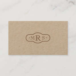 OpenFace Font Monogrammed Retro Bister Visitekaartje