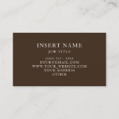 OpenFace Font Monogrammed Retro Bister Visitekaartje (Achterkant)