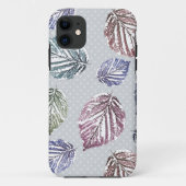 Opengewerkte bladeren op een lichtgrijze achtergro Case-Mate iPhone case (Achterkant)