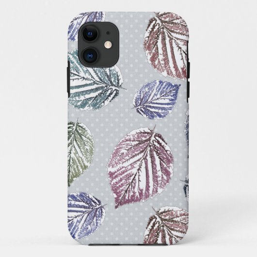 Opengewerkte bladeren op een lichtgrijze achtergro Case-Mate iPhone case (Achterkant)