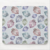 Opengewerkte bladeren op een lichtgrijze achtergro muismat (Voorkant)