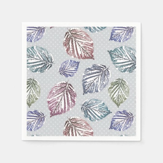 Opengewerkte bladeren op een lichtgrijze achtergro servet (Voorkant)