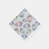 Opengewerkte bladeren op een lichtgrijze achtergro servet (Hoek)