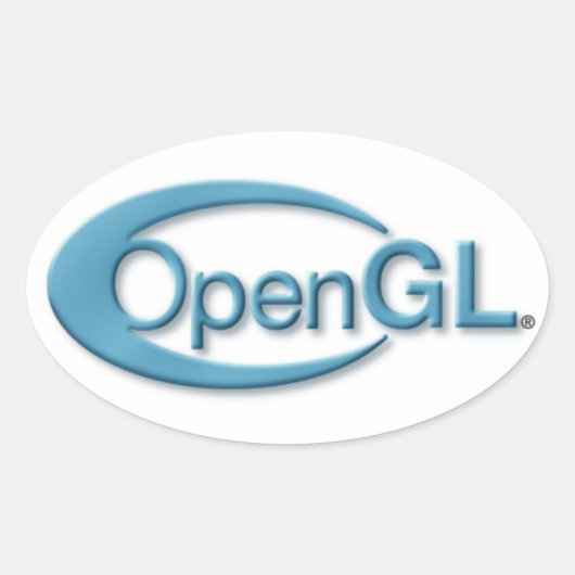 OpenGL-Sticker Ovale Sticker (Voorkant)