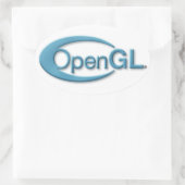 OpenGL-Sticker Ovale Sticker (Tas)