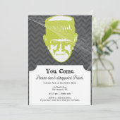 openhartig | Grappige Halloween Party uitnodiging (Staand voorkant)