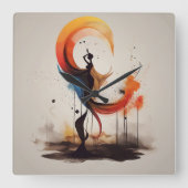 openhartig vierkante klok (Voorkant)