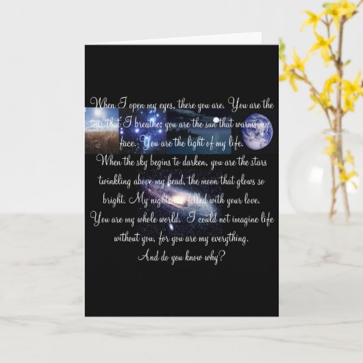 Openhartige liefde kaart (Gele Bloem)