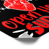 Openhartoperatie Byp Awareness Hart Dit Meisje S Poster (Hoek)