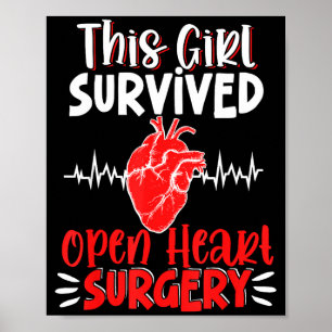 Openhartoperatie Byp Awareness Hart Dit Meisje S Poster