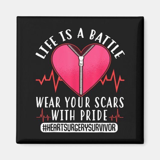 Openhartoperatie Byp Awareness Hart Leven Is Een Magneet (Voorkant)