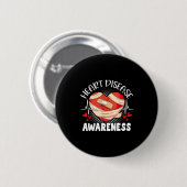 Openhartoperatie Bypass-bewustzijn Hart Hartziekte Ronde Button 5,7 Cm (Voorkant /achterkant)