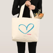 OpenHeart Aqua Grote Tote Bag (Voorkant (product))