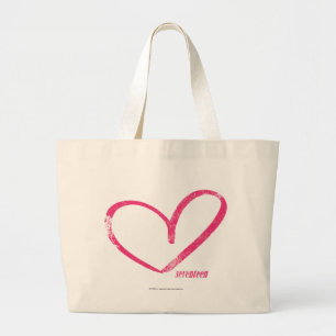 OpenHeart Magenta Grote Tote Bag