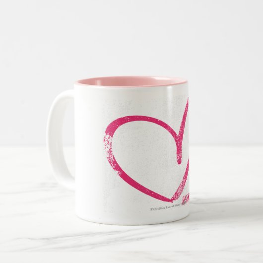 OpenHeart Magenta Tweekleurige Koffiemok (Voorkant links)
