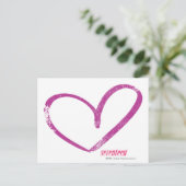 OpenHeart Paars Briefkaart (Staand voorkant)