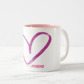 OpenHeart Paars Tweekleurige Koffiemok (Voorkant rechts)