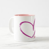 OpenHeart Paars Tweekleurige Koffiemok (Voorkant links)