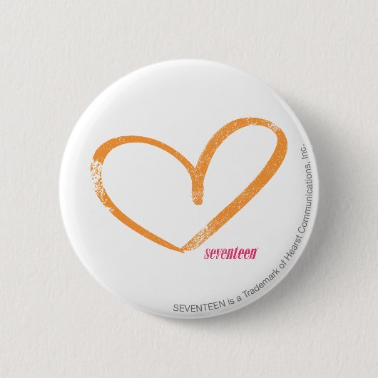 OpenHeart Sinaasappel Ronde Button 5,7 Cm (Voorkant)