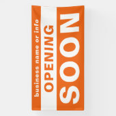 Opening Binnenkort Business Sinaasappel Wit Outdoo Spandoek (Verticaal)