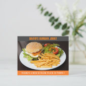 Opening Burger Joint | Nu Geopend | Direct Mail Briefkaart (Staand voorkant)