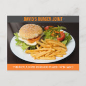 Opening Burger Joint | Nu Geopend | Direct Mail Briefkaart (Voorkant)