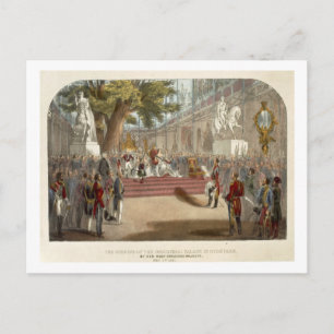 Opening door koningin Victoria van de industriële  Briefkaart