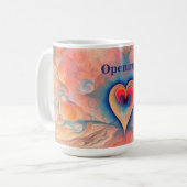 Opening - hart opening liefde koffiemok (Voorkant links)
