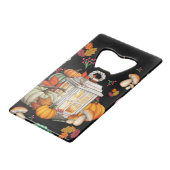 Opening herfst Creditcard ontwerp Creditkaart Flessenopener (Voorkant Gekanteld)