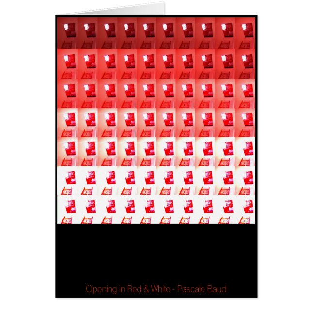 Opening in rood en wit stap voor stap kaart (Voorkant)