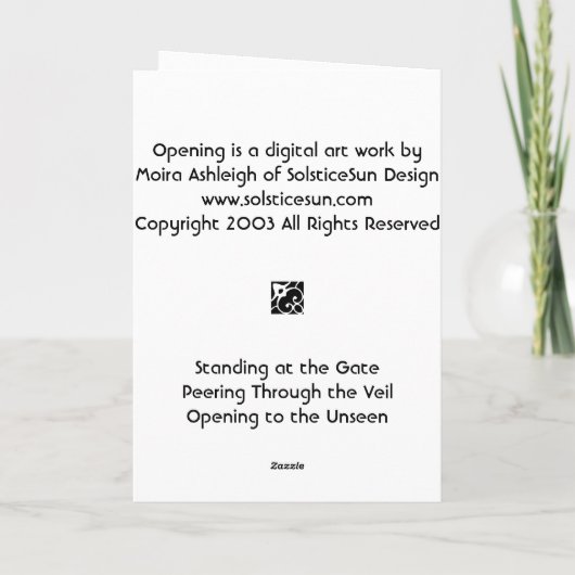 Opening Kaart (Achterkant)