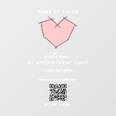 Opening Kantooruren Alleen Na Afspraak Bobby Pins Raamsticker (Vel)